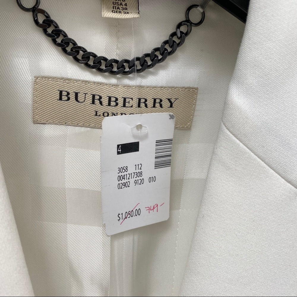 Burberry London Ivory Suit Jacket size 4 - Picture 4 of 9